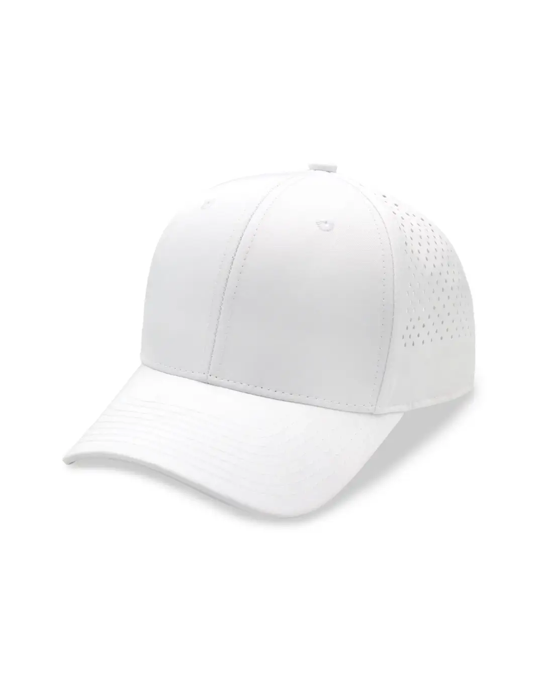 Custom golf hats in White, side