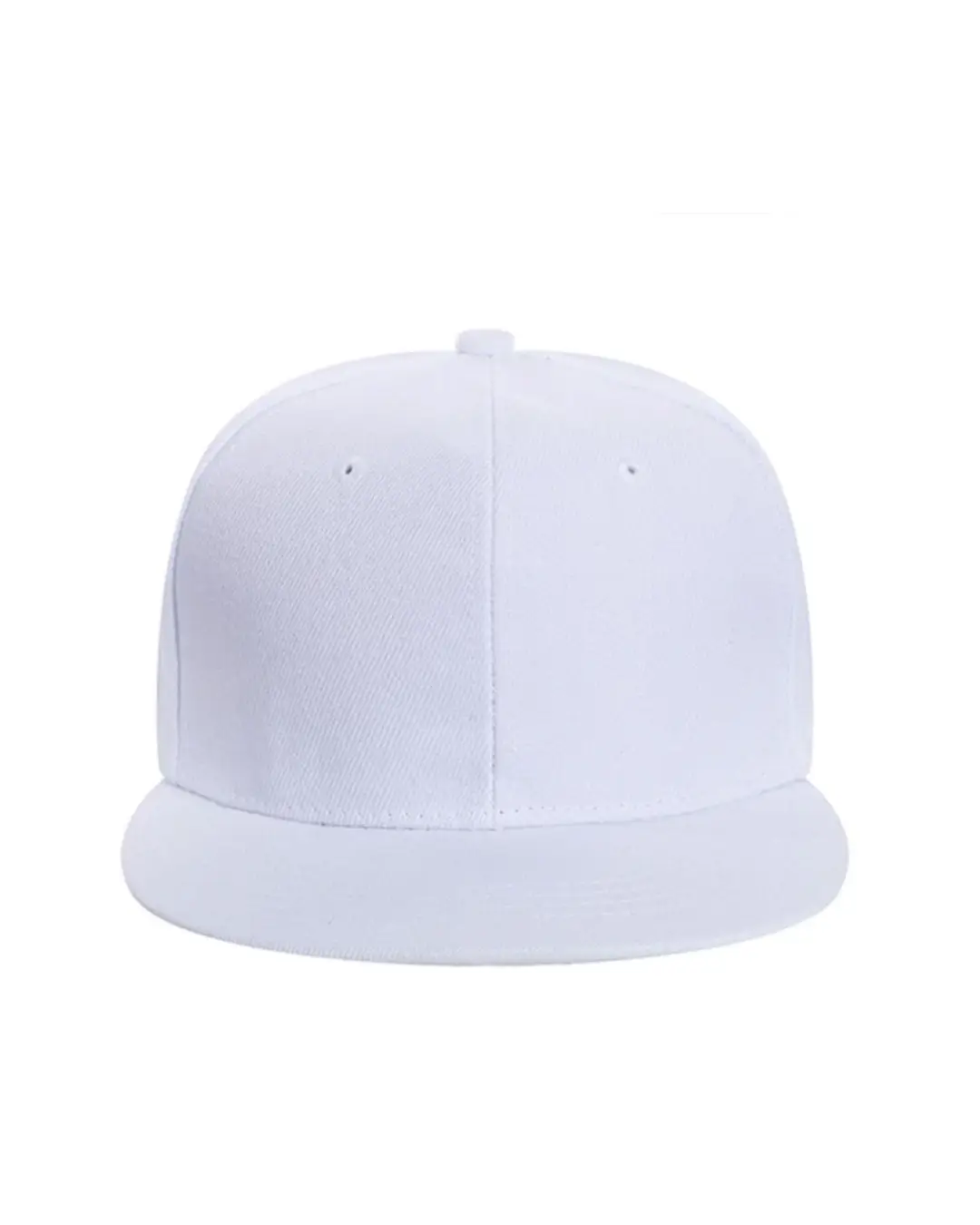 Custom flat bill hats in White