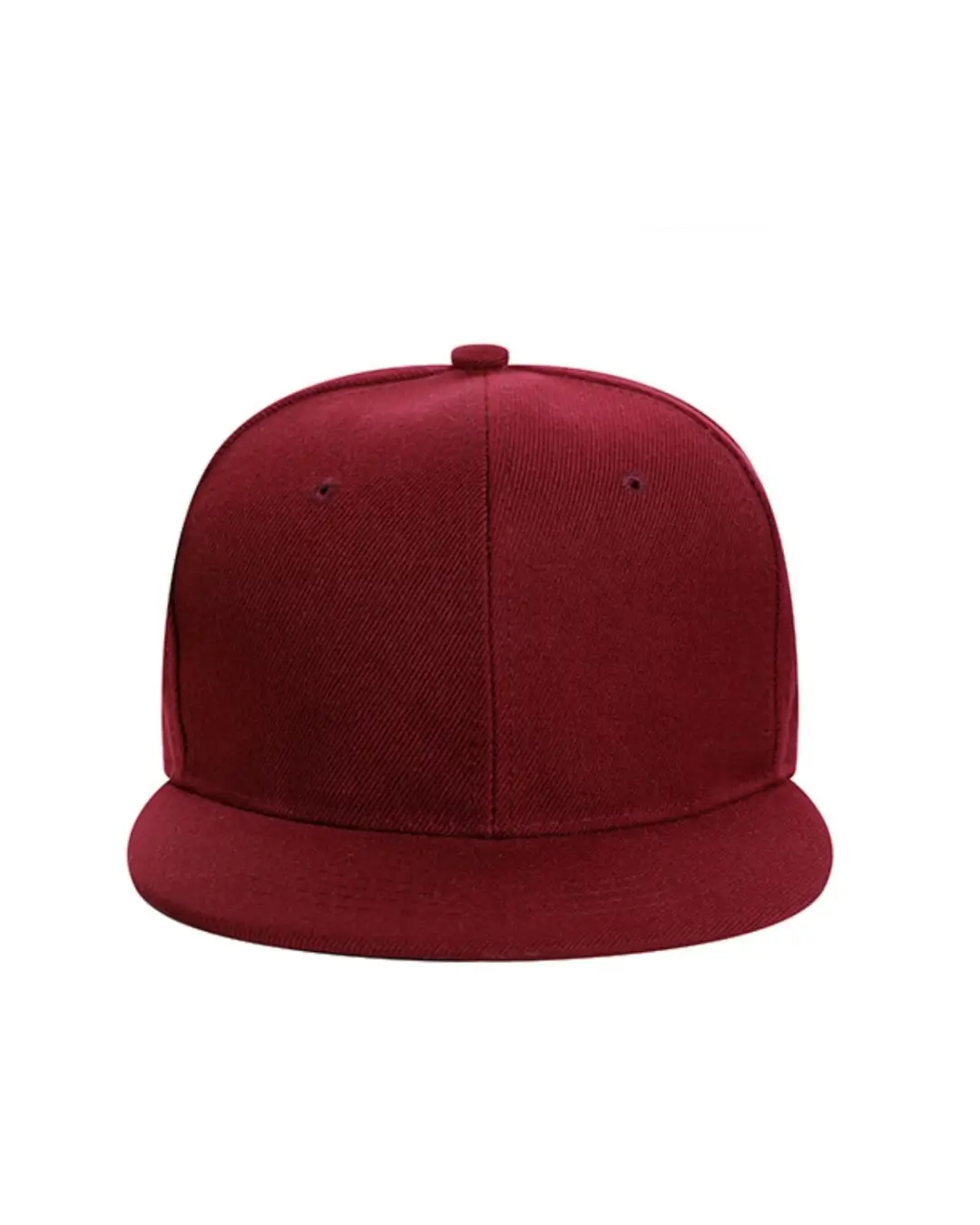 Custom flat bill hats in Wine Red