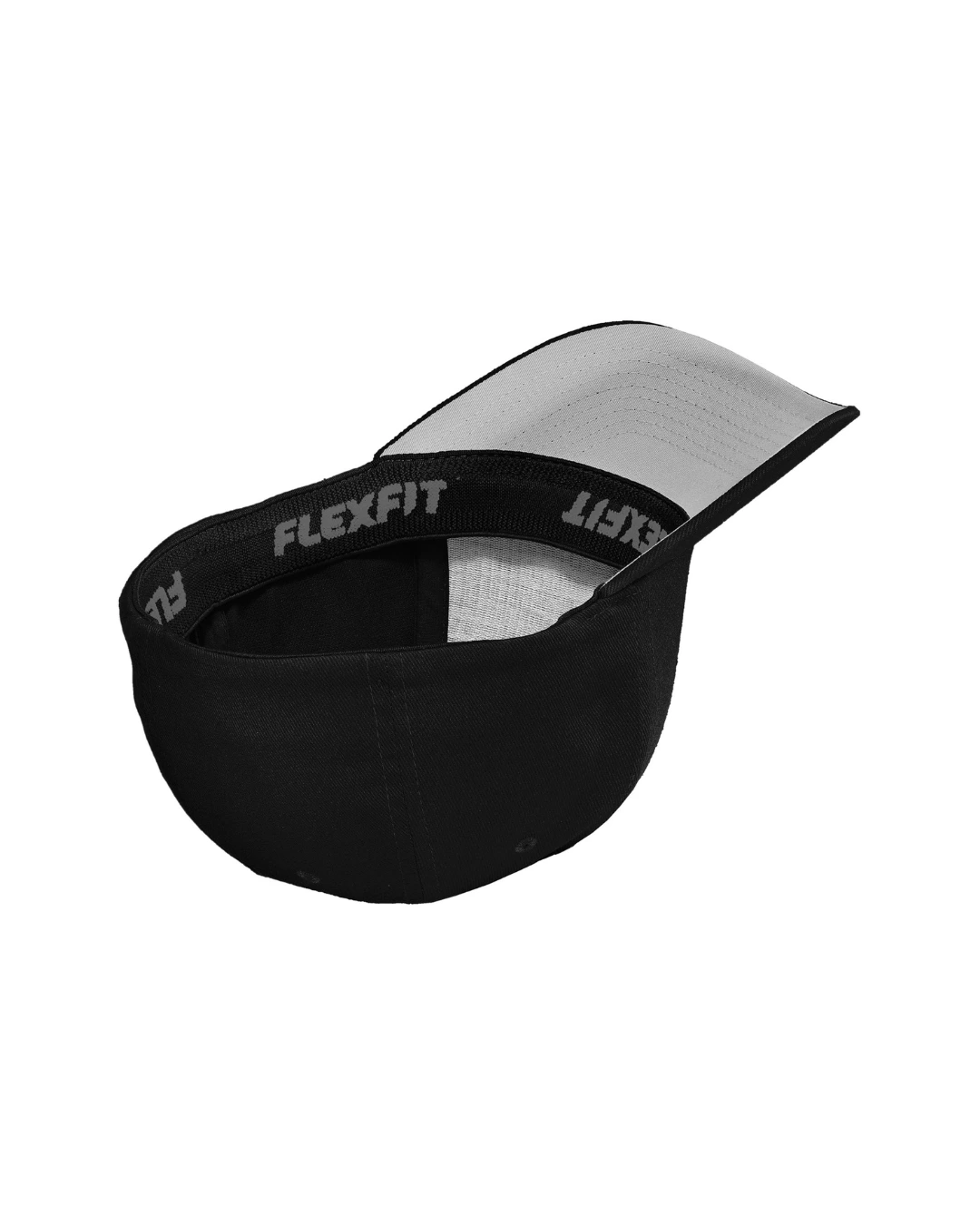 Custom fitted hats in Black, inside