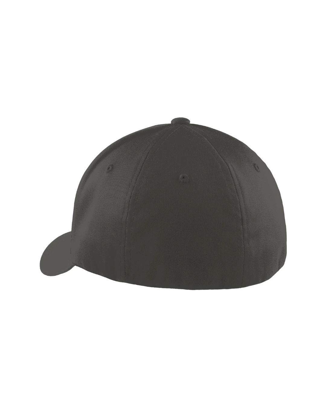 Custom fitted hats in Dark Gray, back