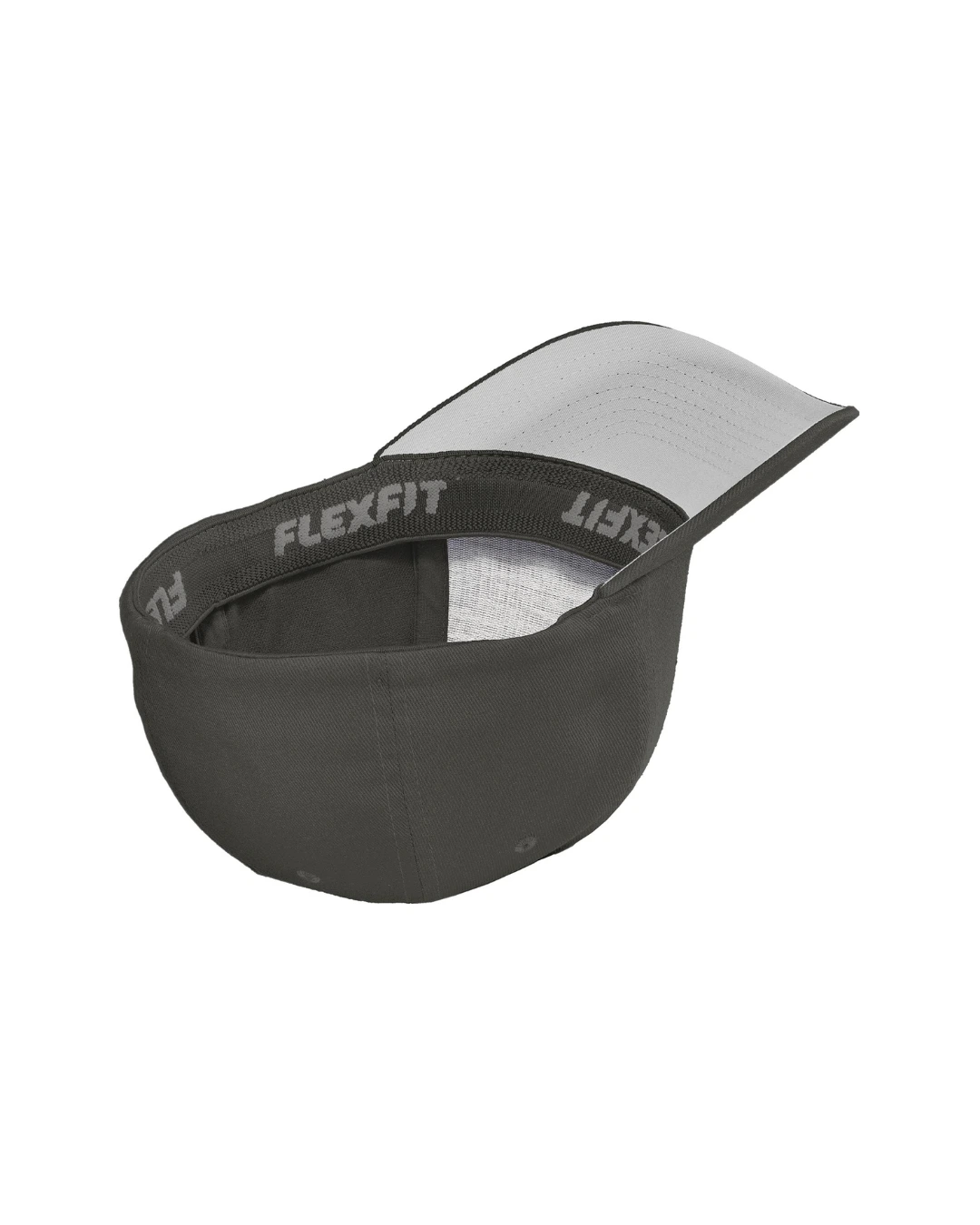 Custom fitted hats in Dark Gray, inside