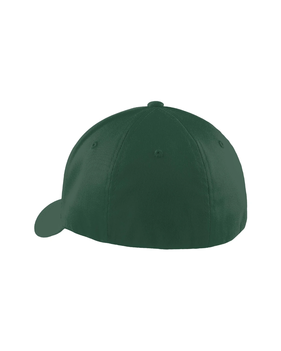 Custom fitted hats in Forest Green, back