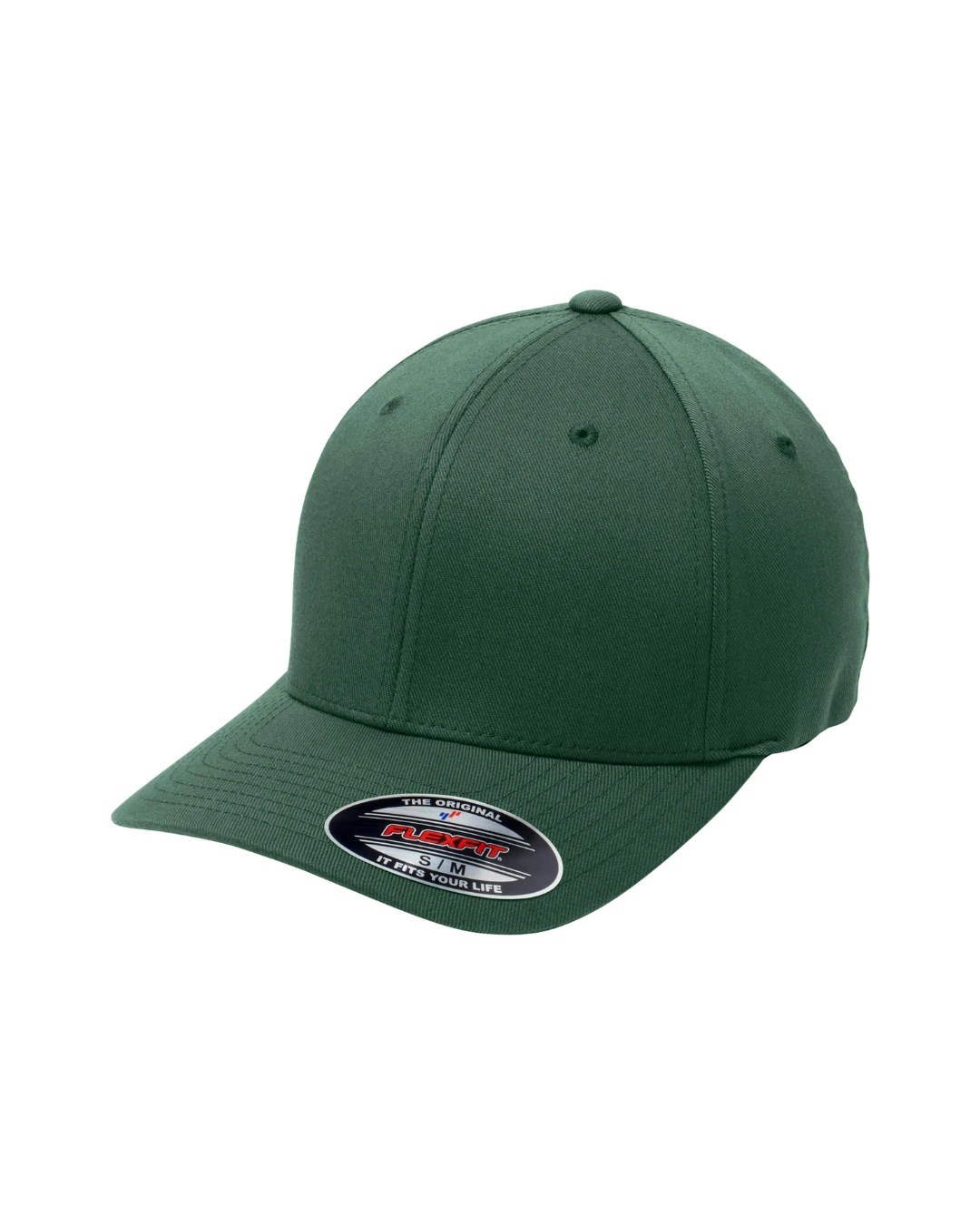 Custom fitted hats in Forest Green