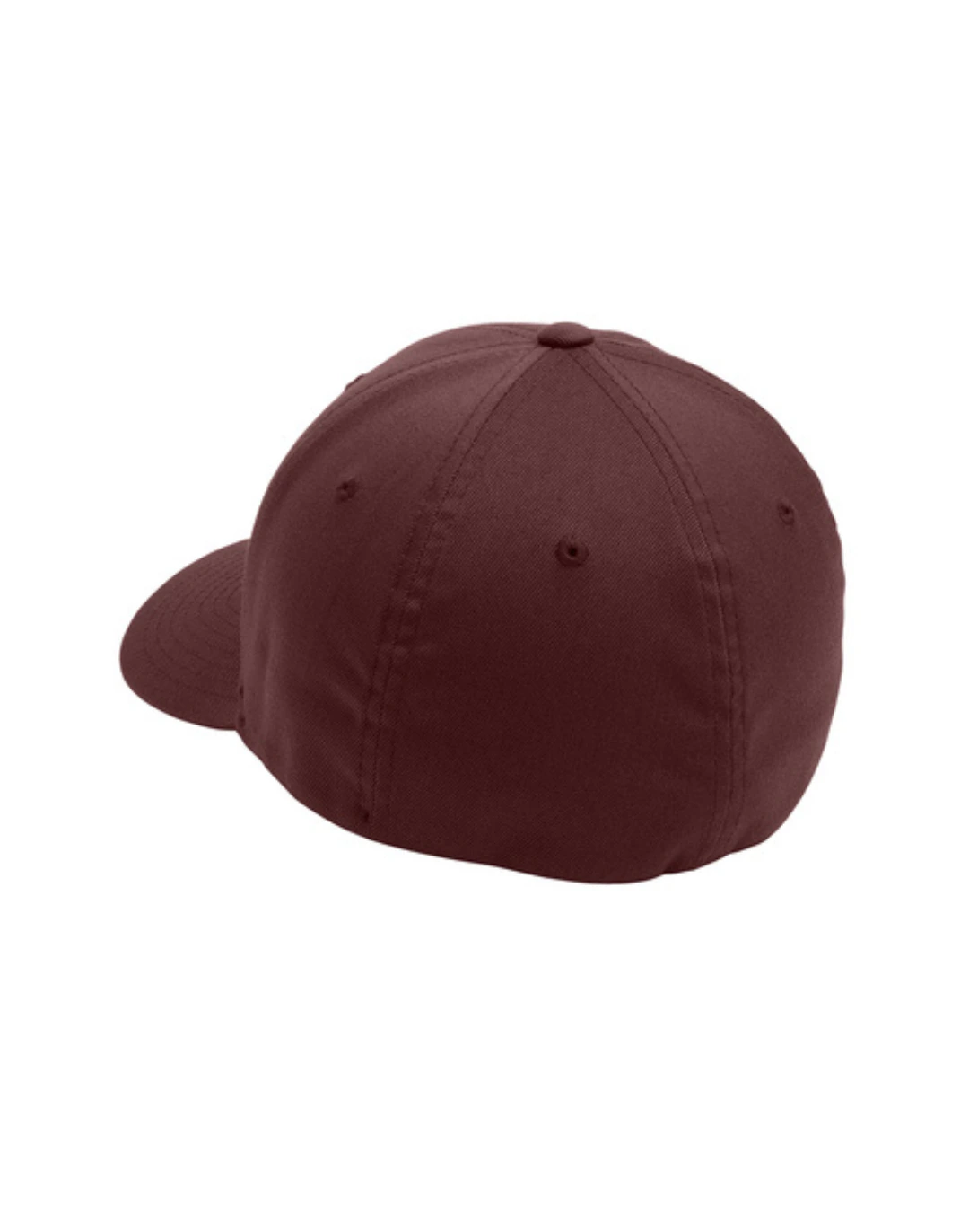 Custom fitted hats in Maroon, back