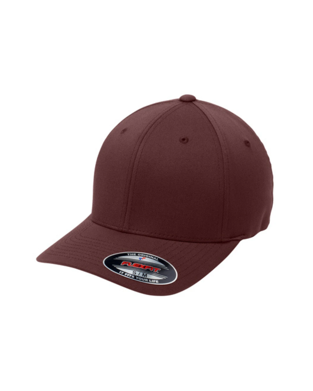 Custom fitted hats in Maroon