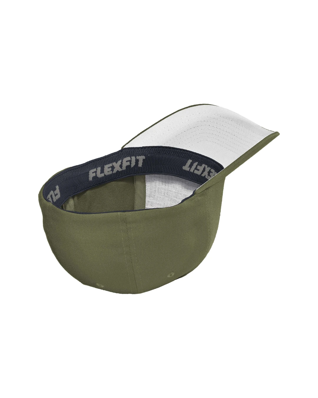 Custom fitted hats in Olive Drab Green, inside