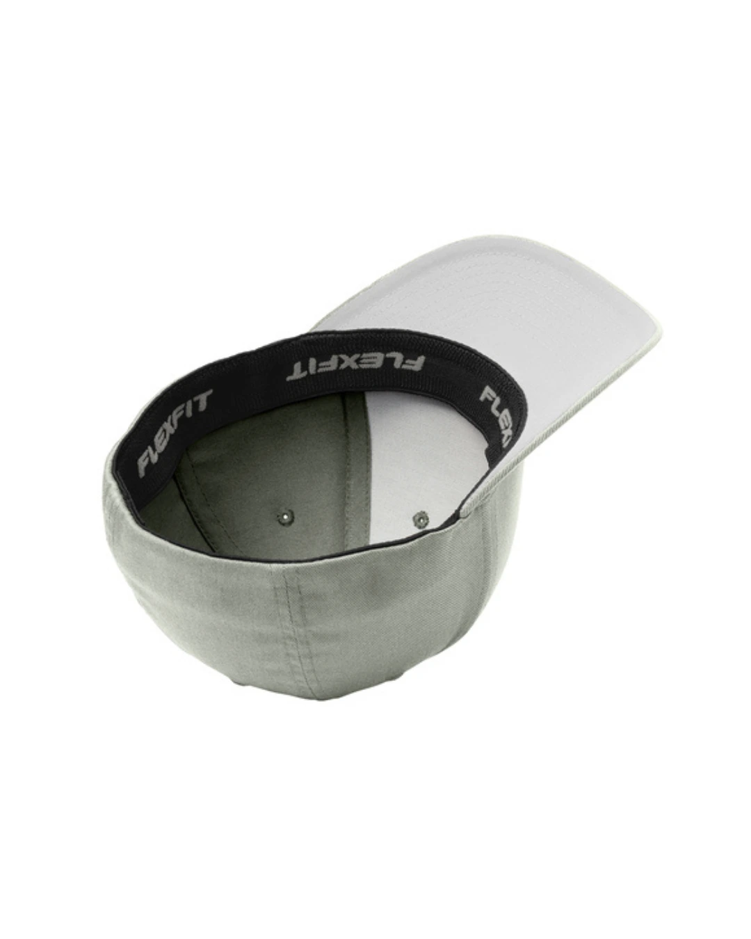 Custom fitted hats in Silver, inside