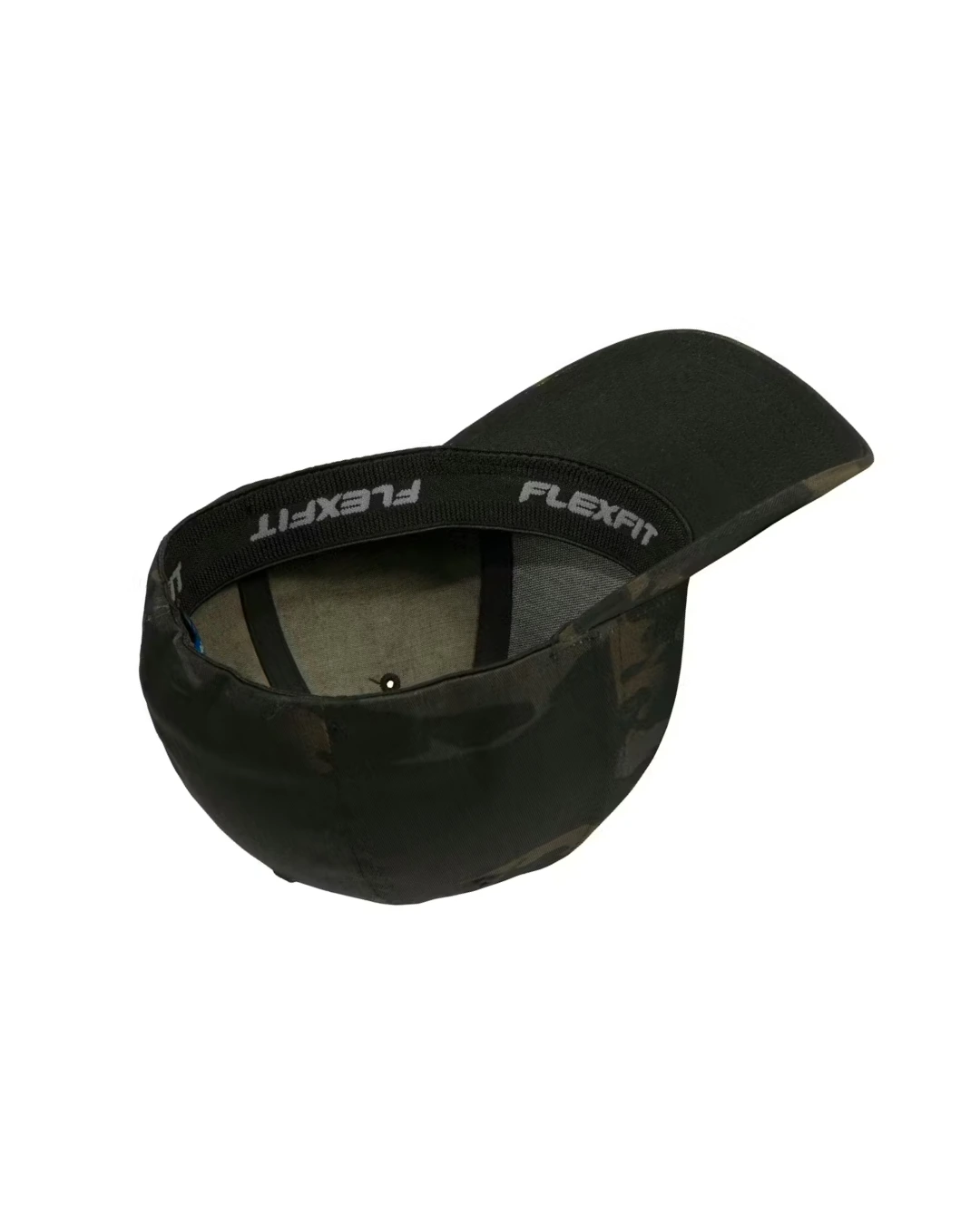 Custom fitted hats in Black Camo, inside