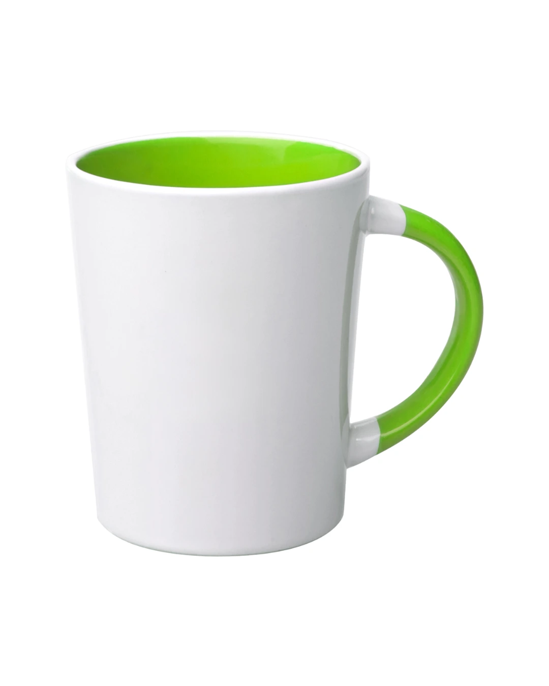 Custom ceramic mugs in Lime Green