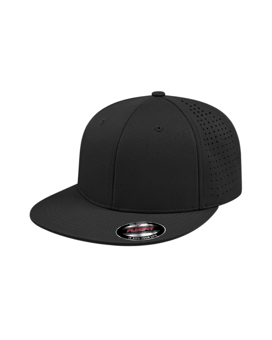 Custom Flexfit hats in Black