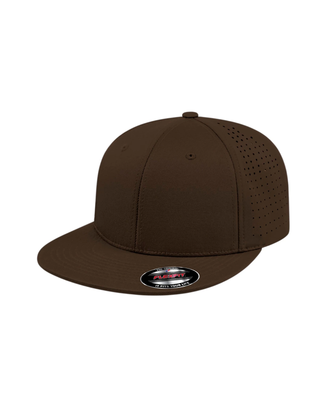 Custom Flexfit hats in Brown