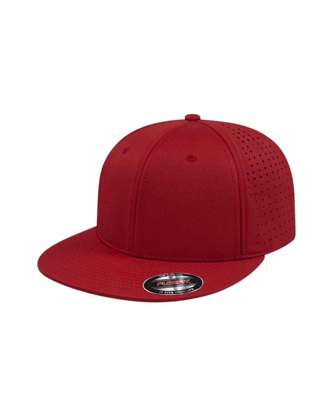 Custom Flexfit hats in Cardinal