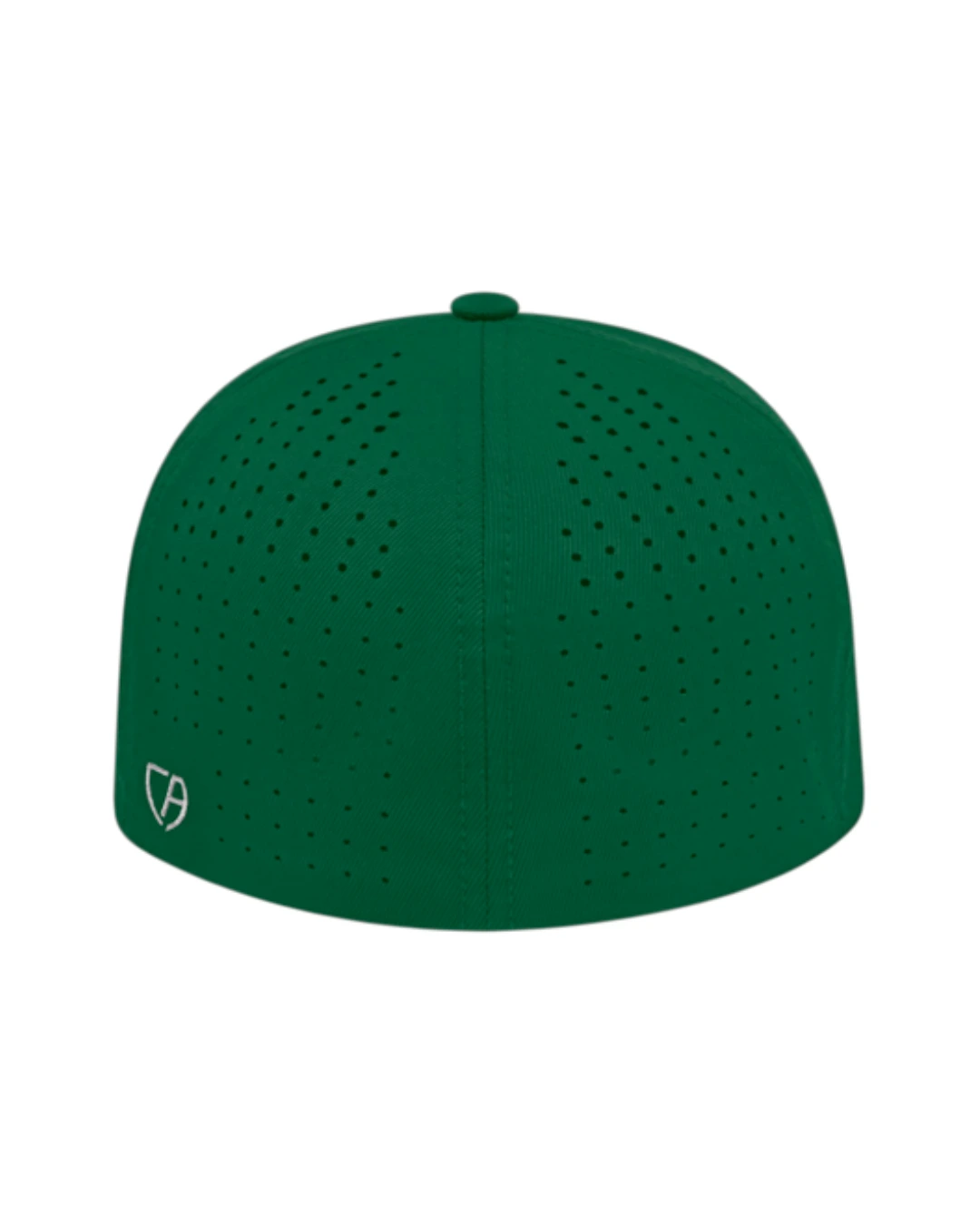 Custom Flexfit hats in Dark Green, back