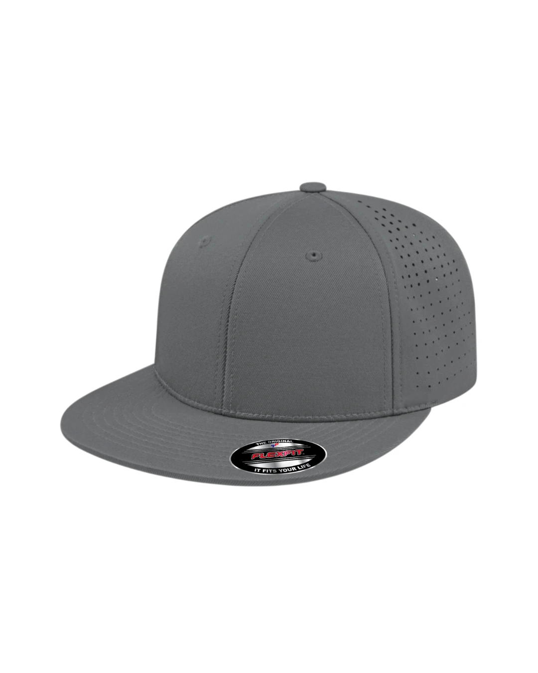Custom Flexfit hats in Graphite