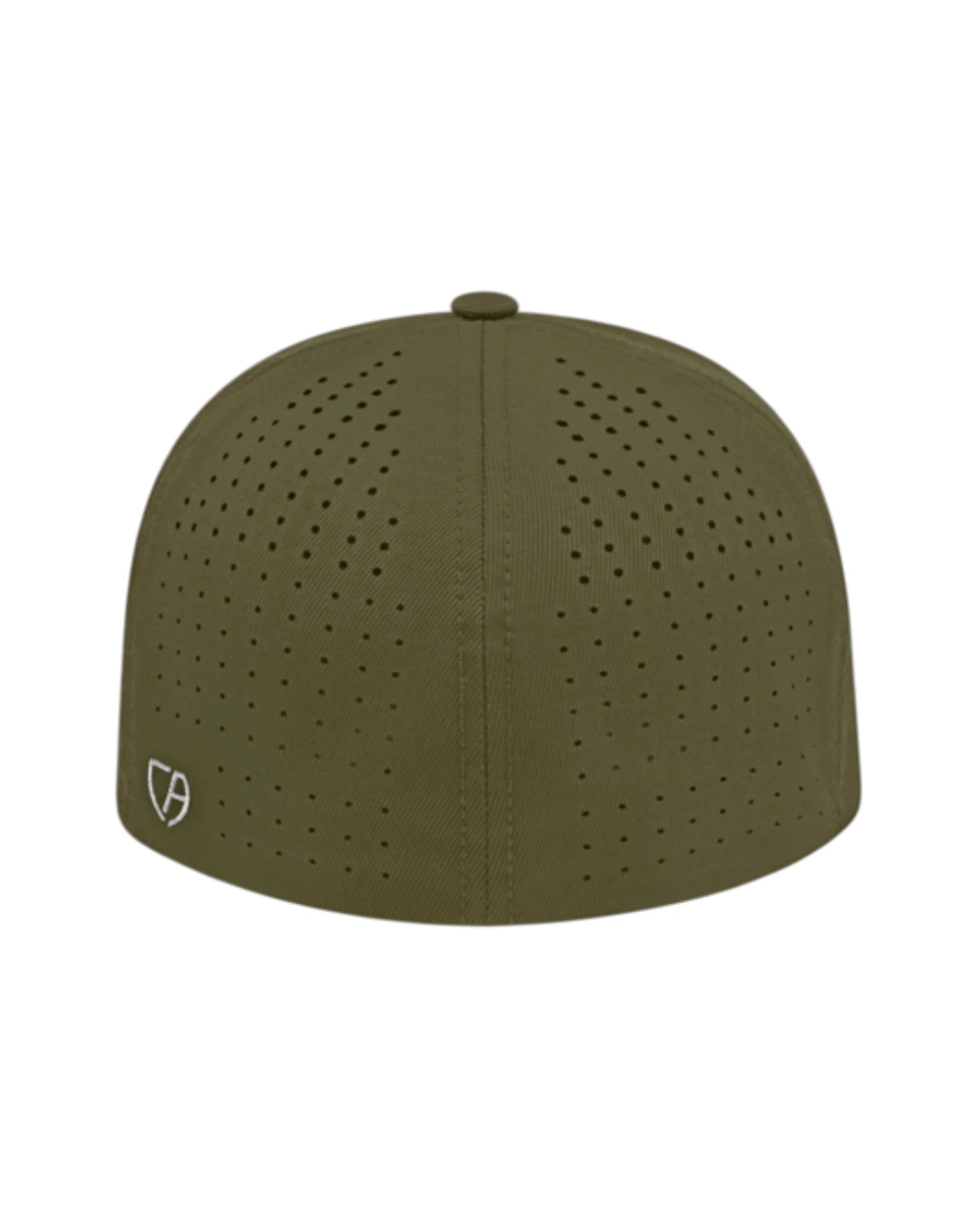 Custom Flexfit hats in Loden, back