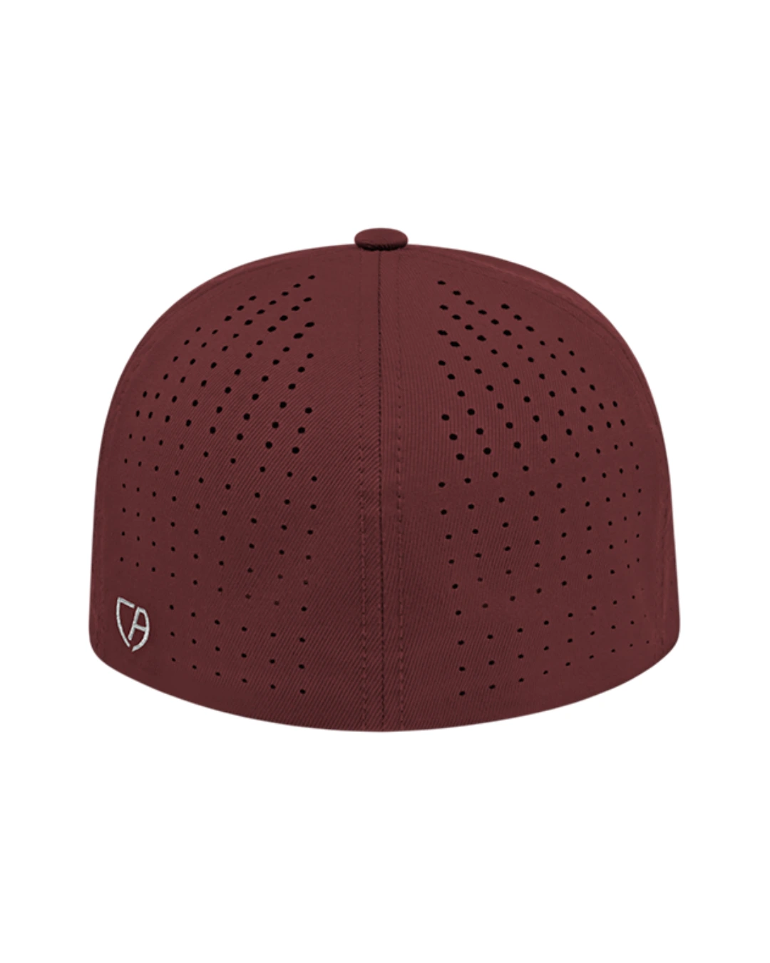 Custom Flexfit hats in Maroon, back