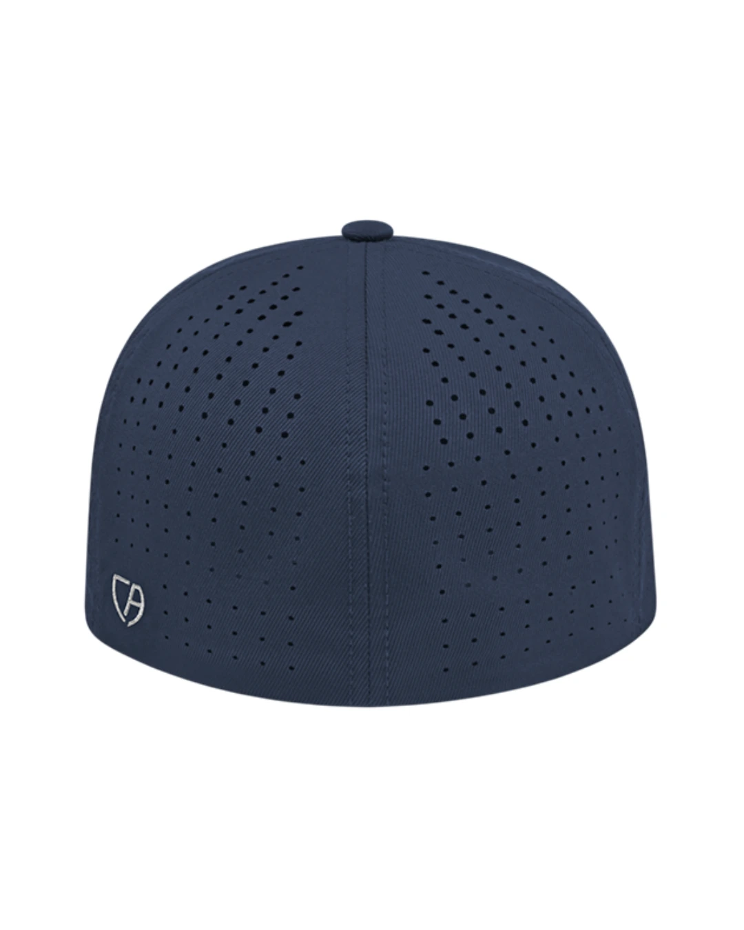 Custom Flexfit hats in Navy Blue, back