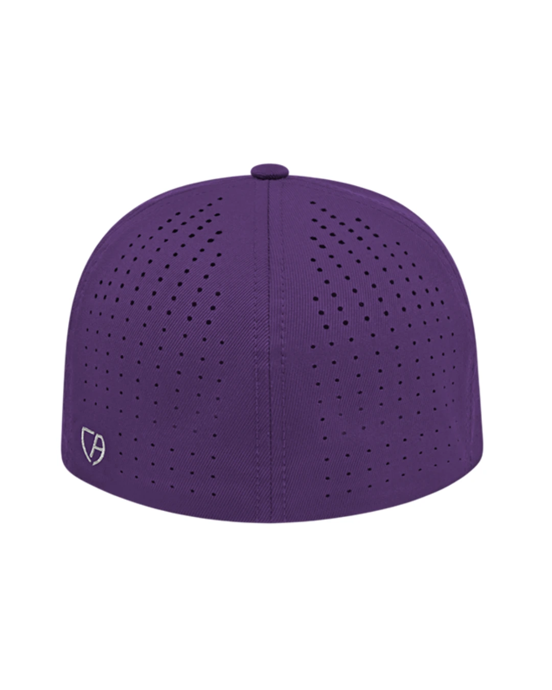 Custom Flexfit hats in Purple, back