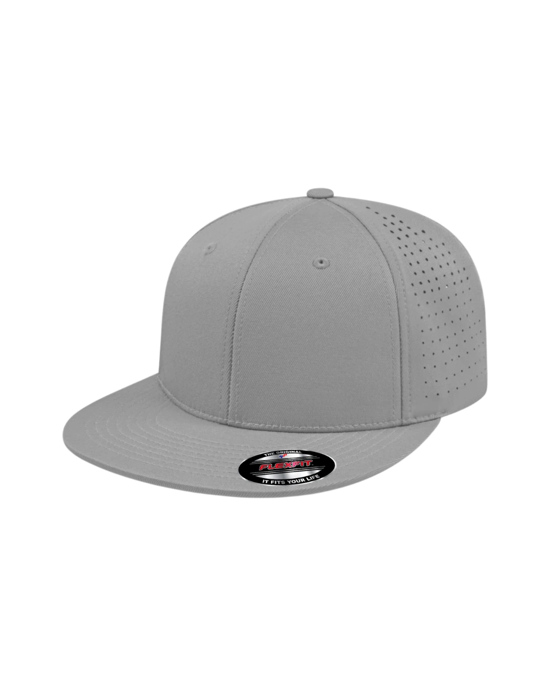 Custom Flexfit hats in Silver