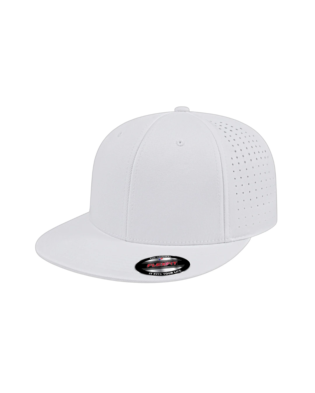 Custom Flexfit hats in White