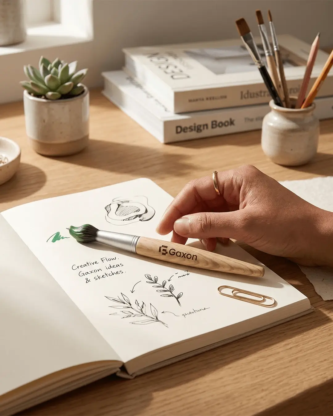Custom paint brush pens, novelty ballpoint