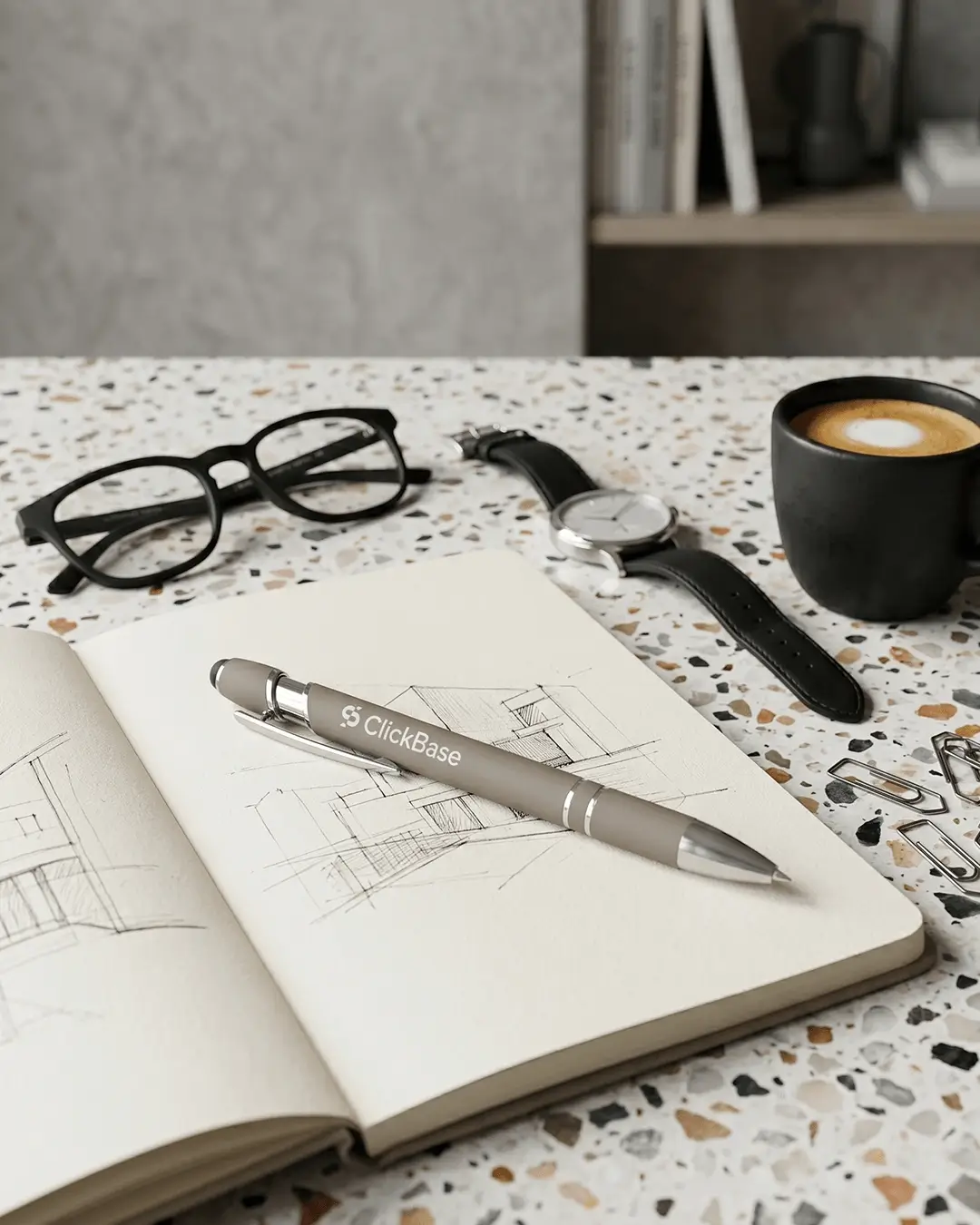 Custom metal pens with the stylus tip in use on a touchscreen