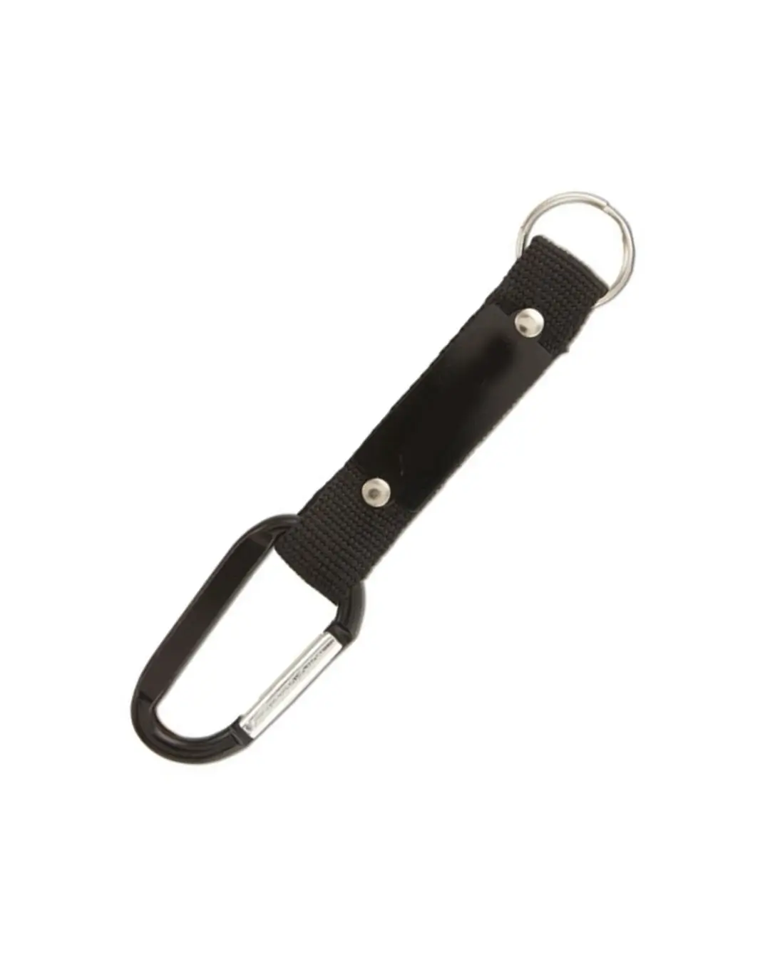 Custom Carabiner Keychains with Engraved Plate (6 cm Aluminum)