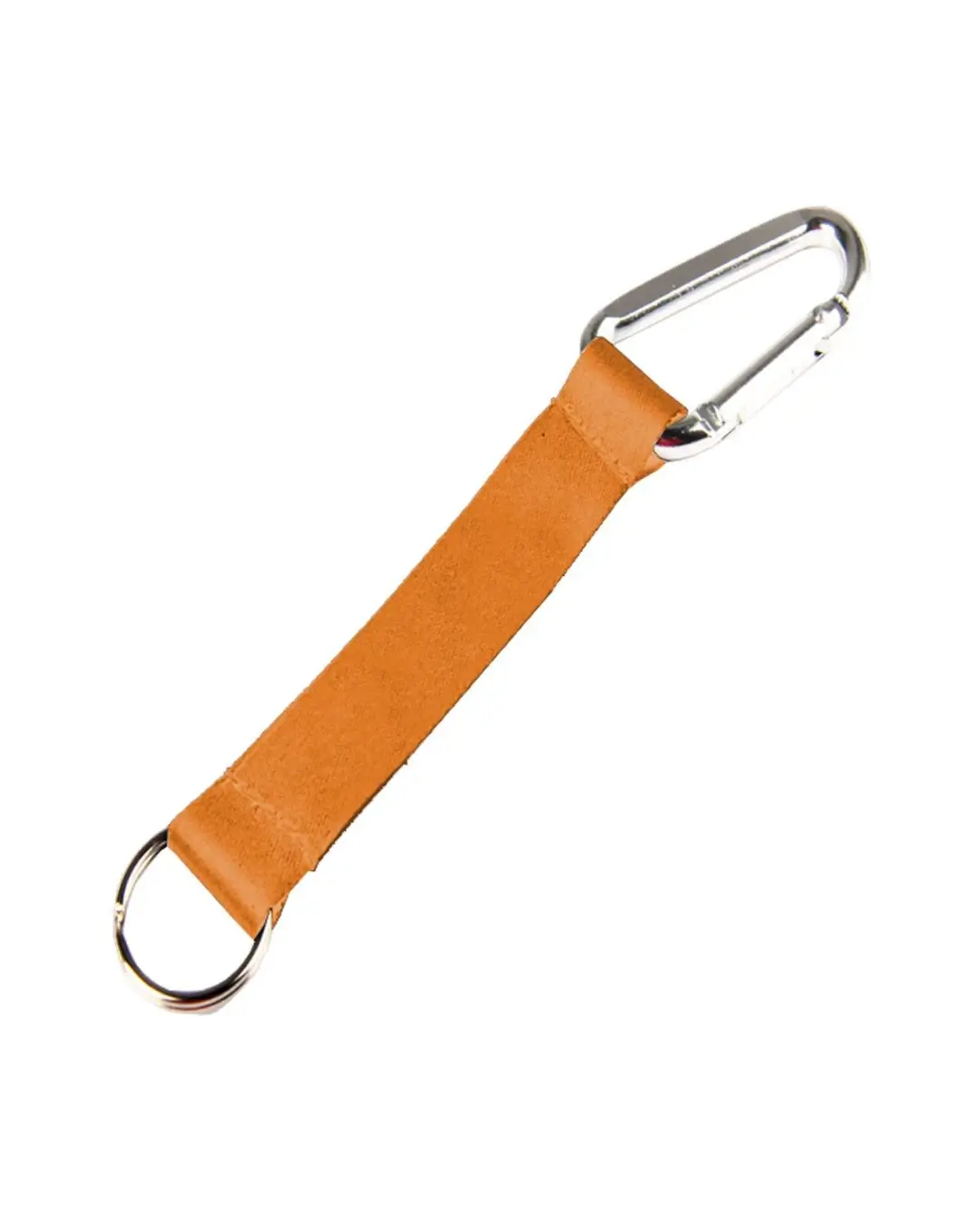Custom lanyard keychains in orange, 5 inch full color polyester strap with aluminum carabiner and split key ring