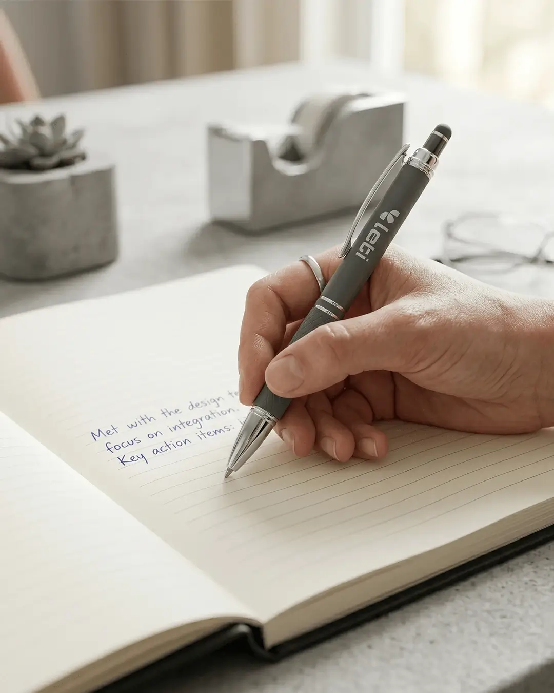 Custom pens with logo, soft-touch stylus