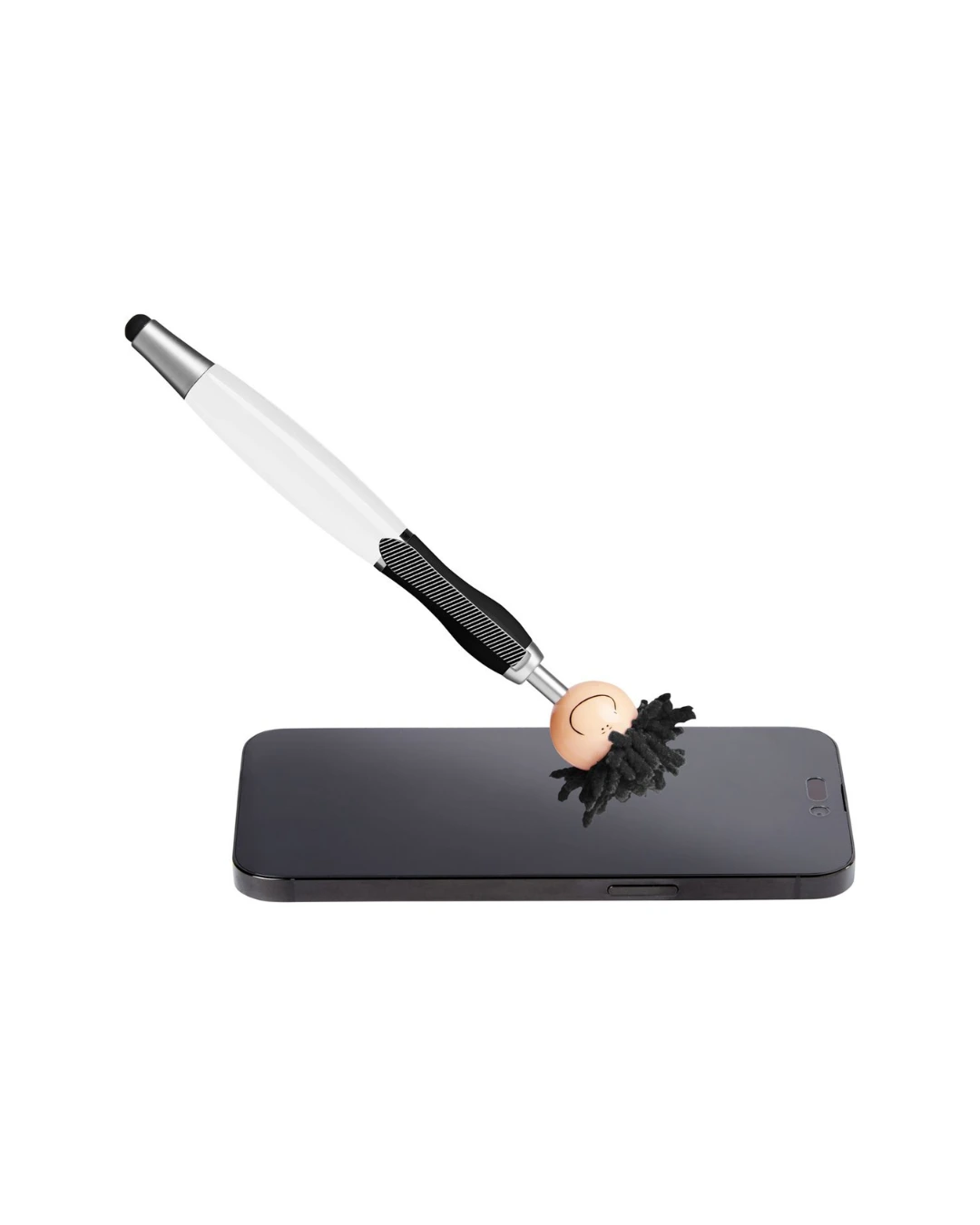 Custom MopToppers pens in Black, mop top detail