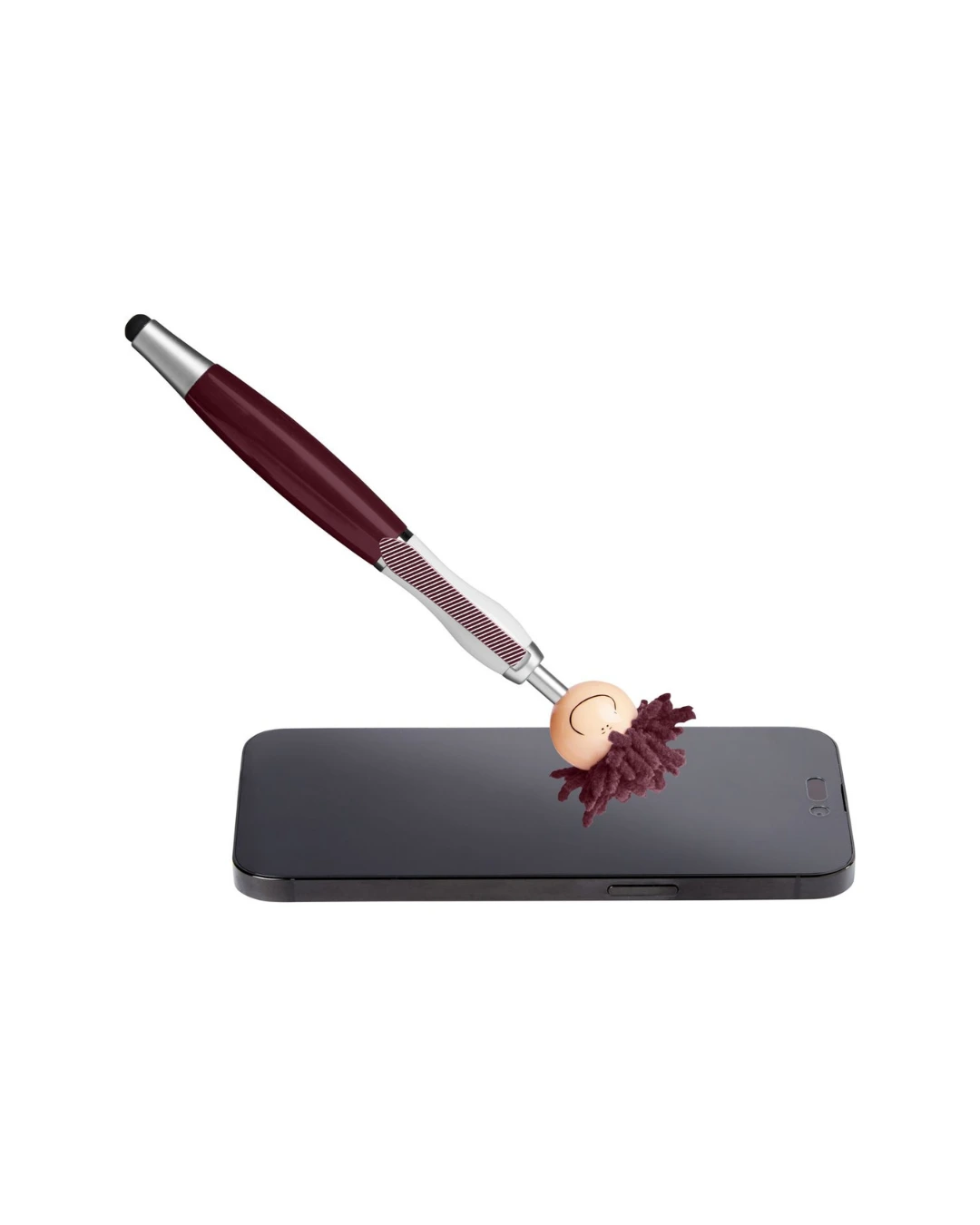 Custom MopToppers pens in Burgundy, mop top detail