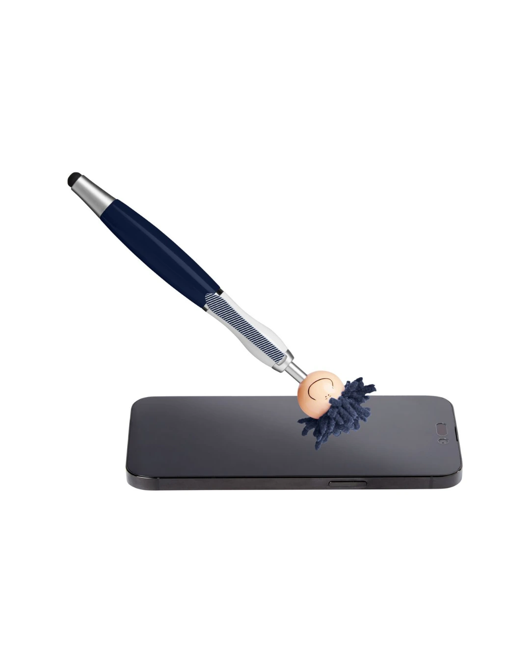 Custom MopToppers pens in Classic Navy, mop top detail