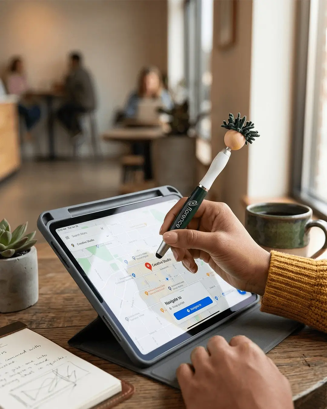 Custom MopToppers pens, screen cleaner stylus
