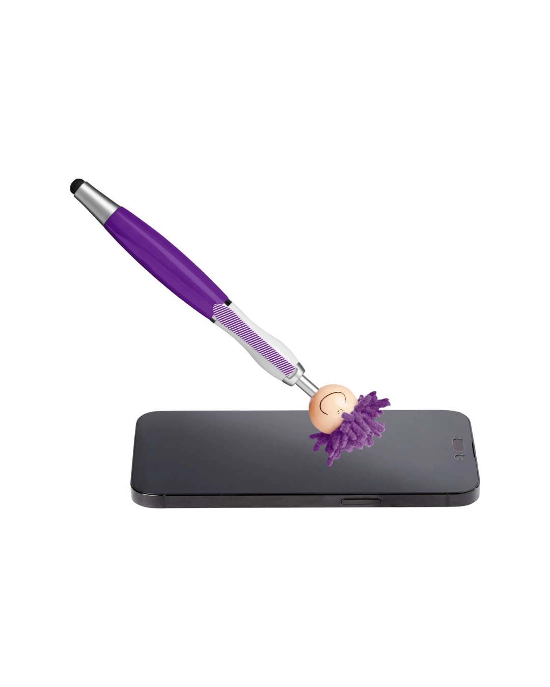 Custom MopToppers pens in Purple, mop top detail