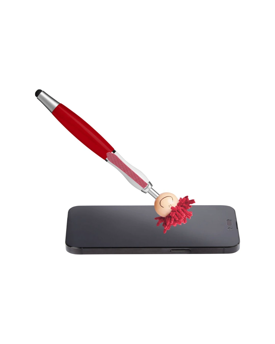 Custom MopToppers pens in Red, mop top detail