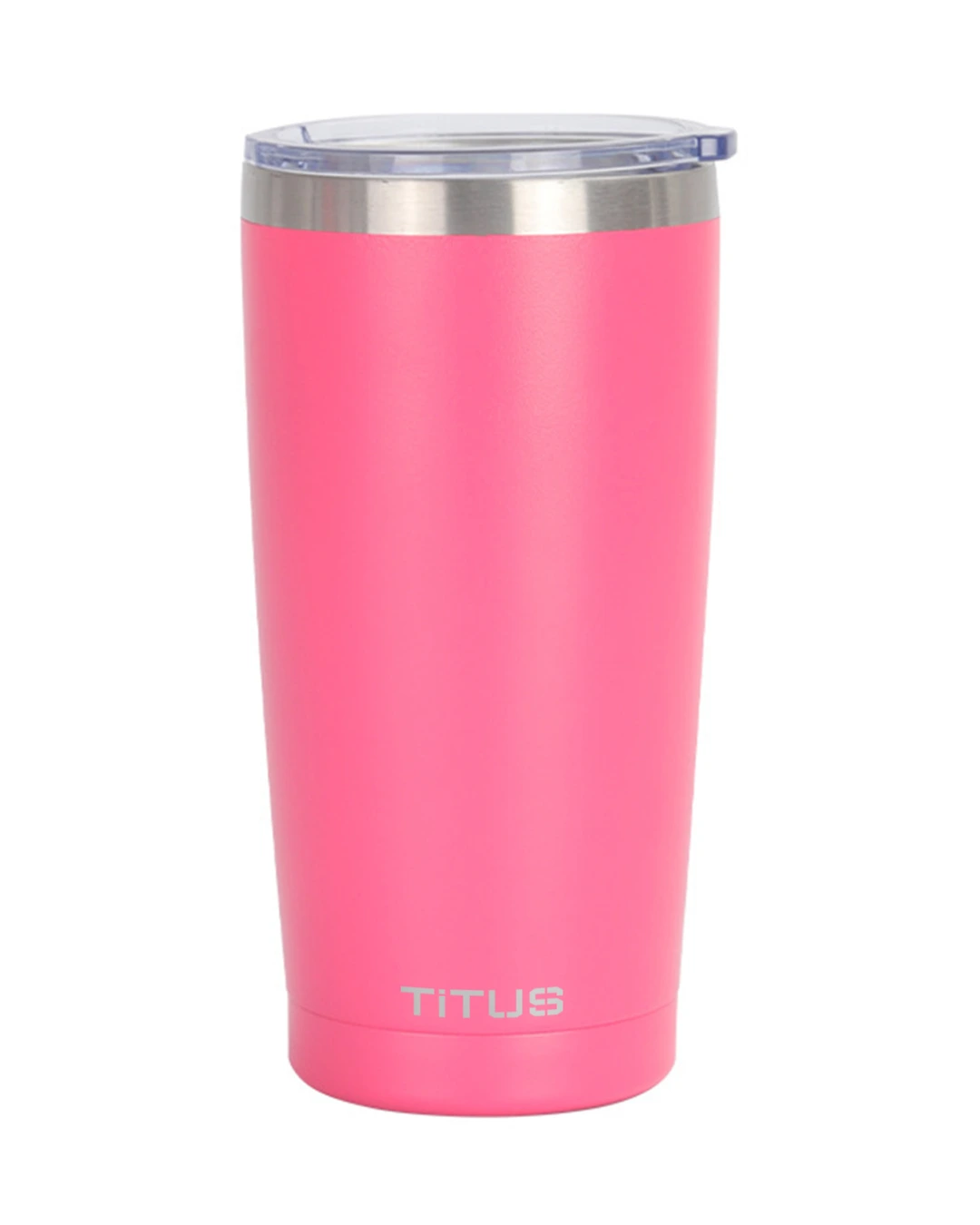 Custom stainless steel tumblers in Hot Pink