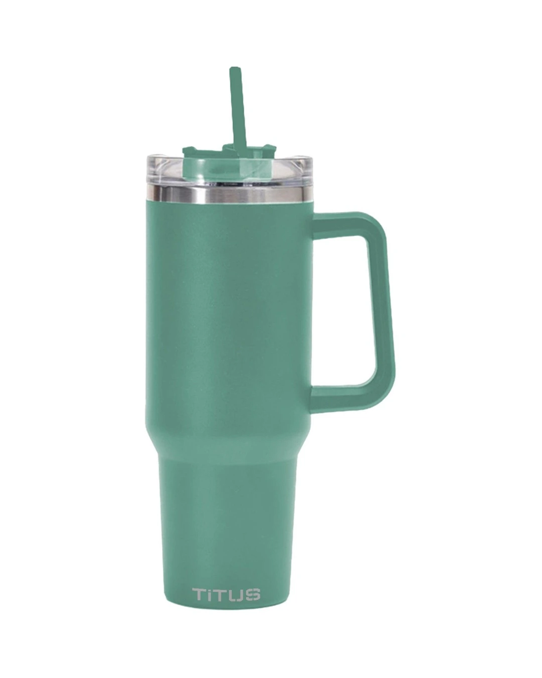 Custom tumblers with straw in Green