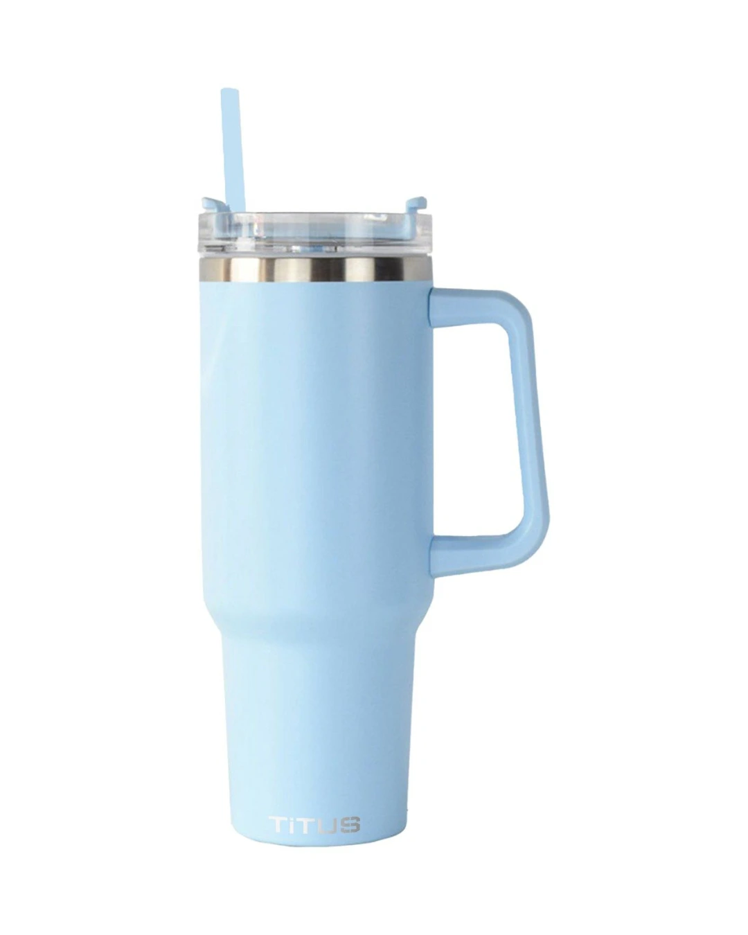 Custom tumblers with straw in Light Blue