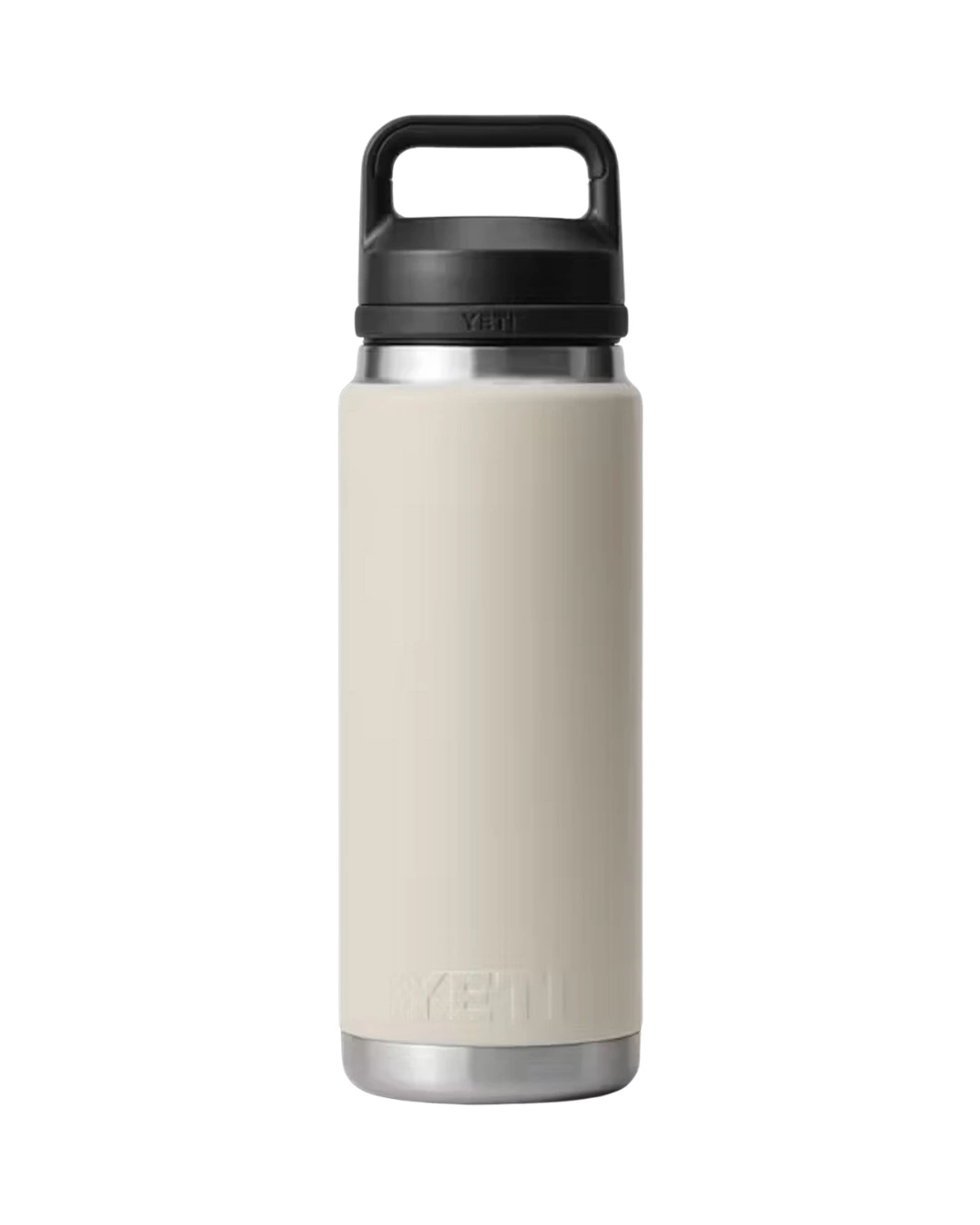 Custom YETI water bottles in cape taupe, Rambler 26 oz with Chug Cap, laser engraved