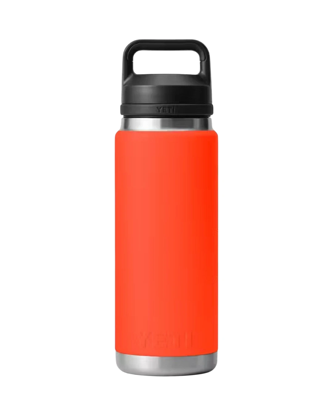Custom YETI water bottles in solar flare, Rambler 26 oz with Chug Cap, laser engraved
