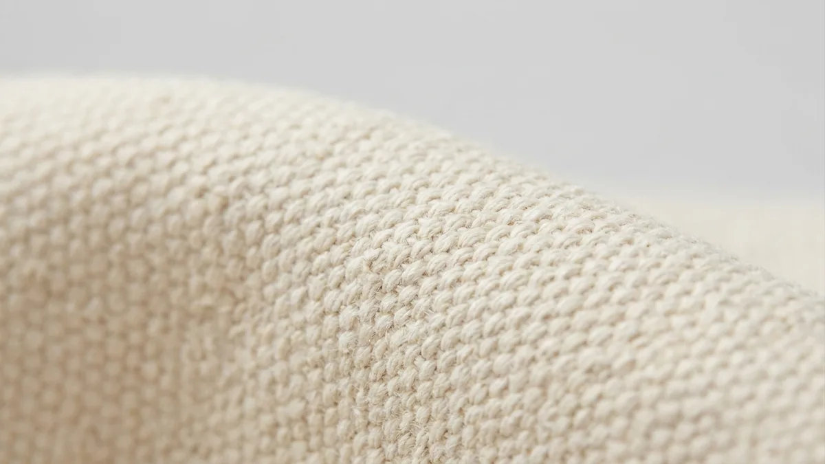 18 oz heavyweight natural cotton canvas weave detail of a custom canvas boat tote bag — Brandevois