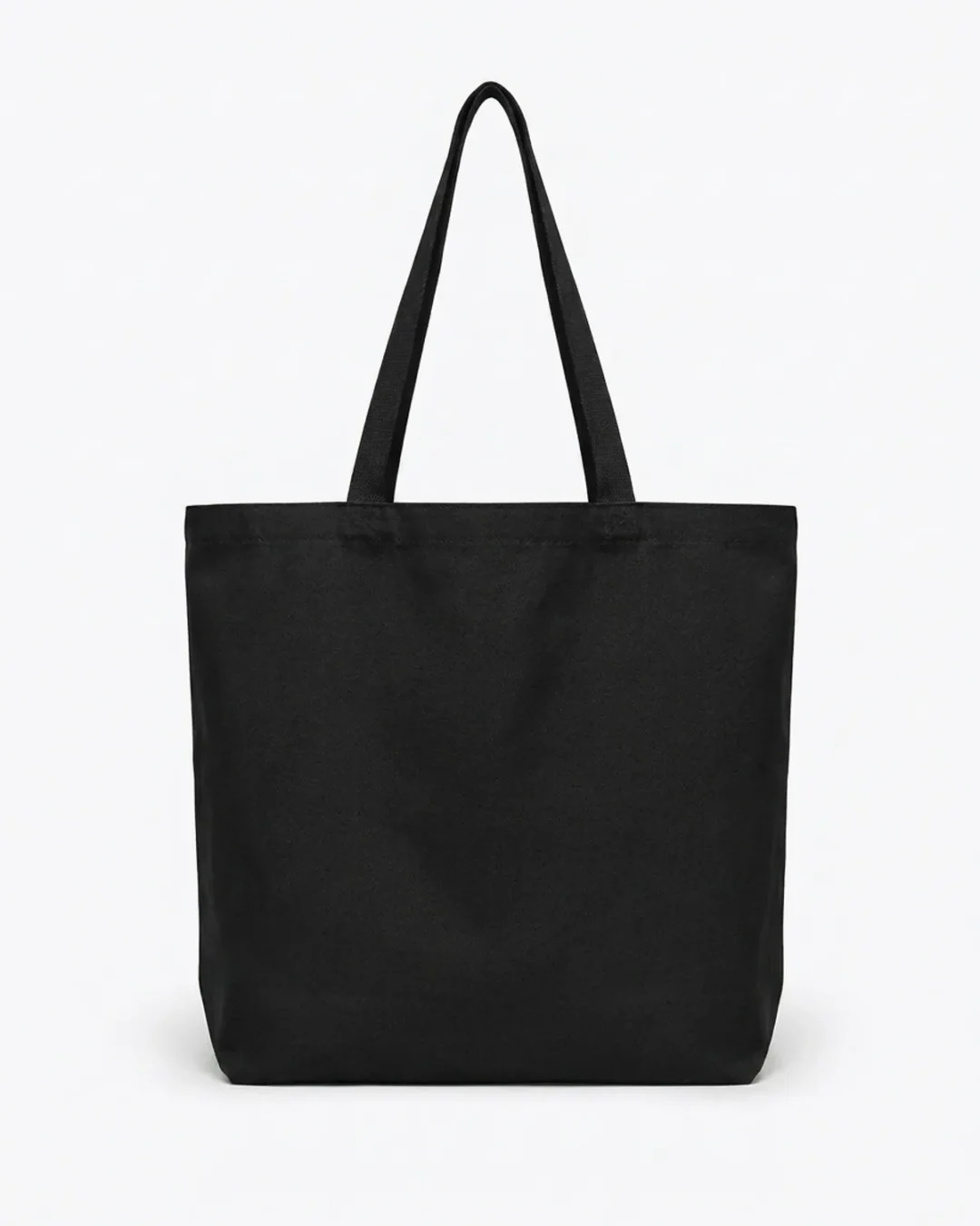 Custom reusable grocery bag, extra-large 12 oz cotton canvas tote with gusset, in Black