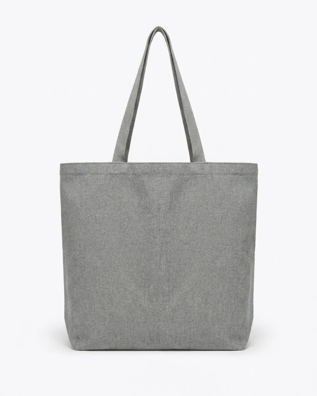 Custom reusable grocery bag, extra-large 12 oz cotton canvas tote with gusset, in Gray