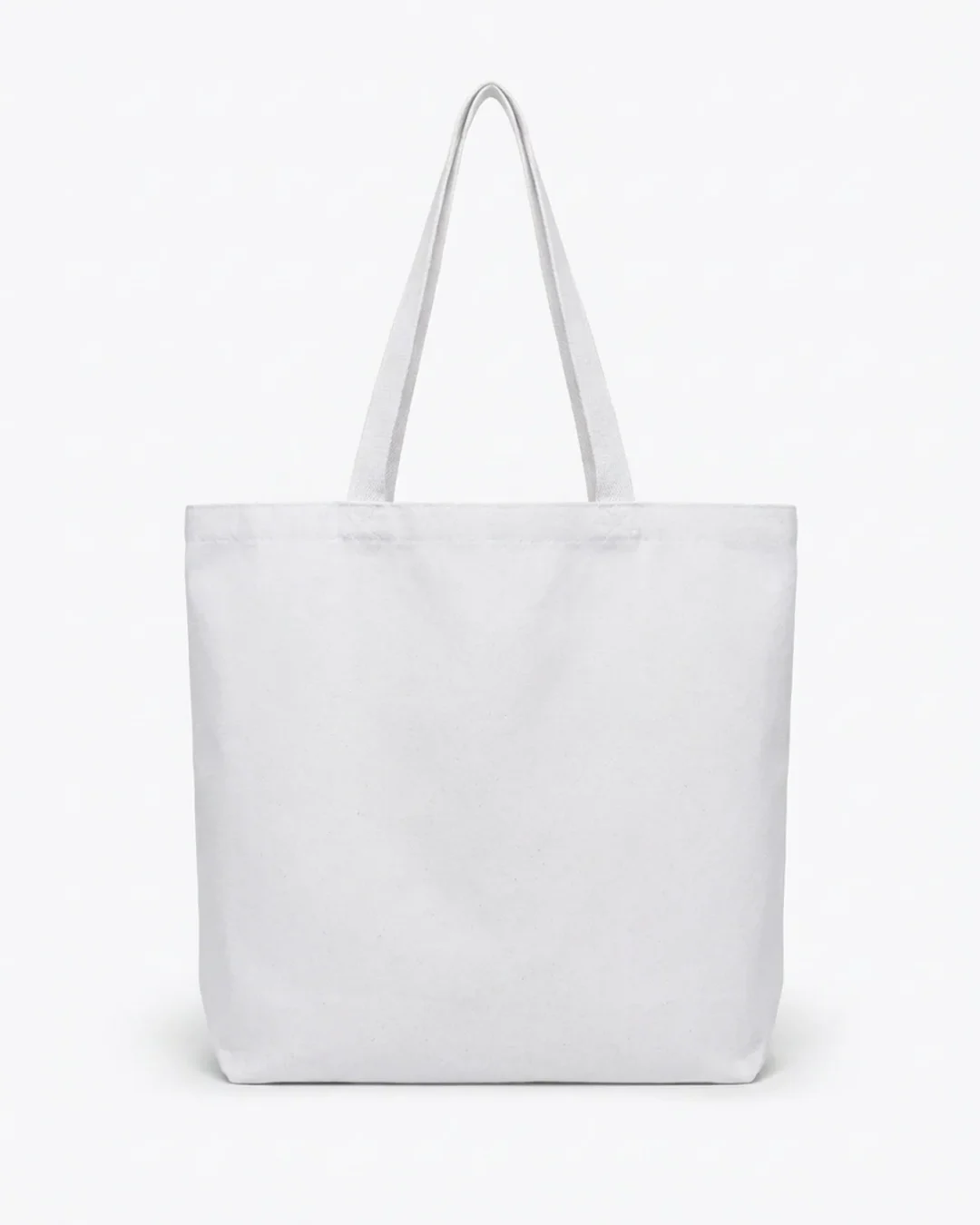 Custom reusable grocery bag, extra-large 12 oz cotton canvas tote with gusset, in White