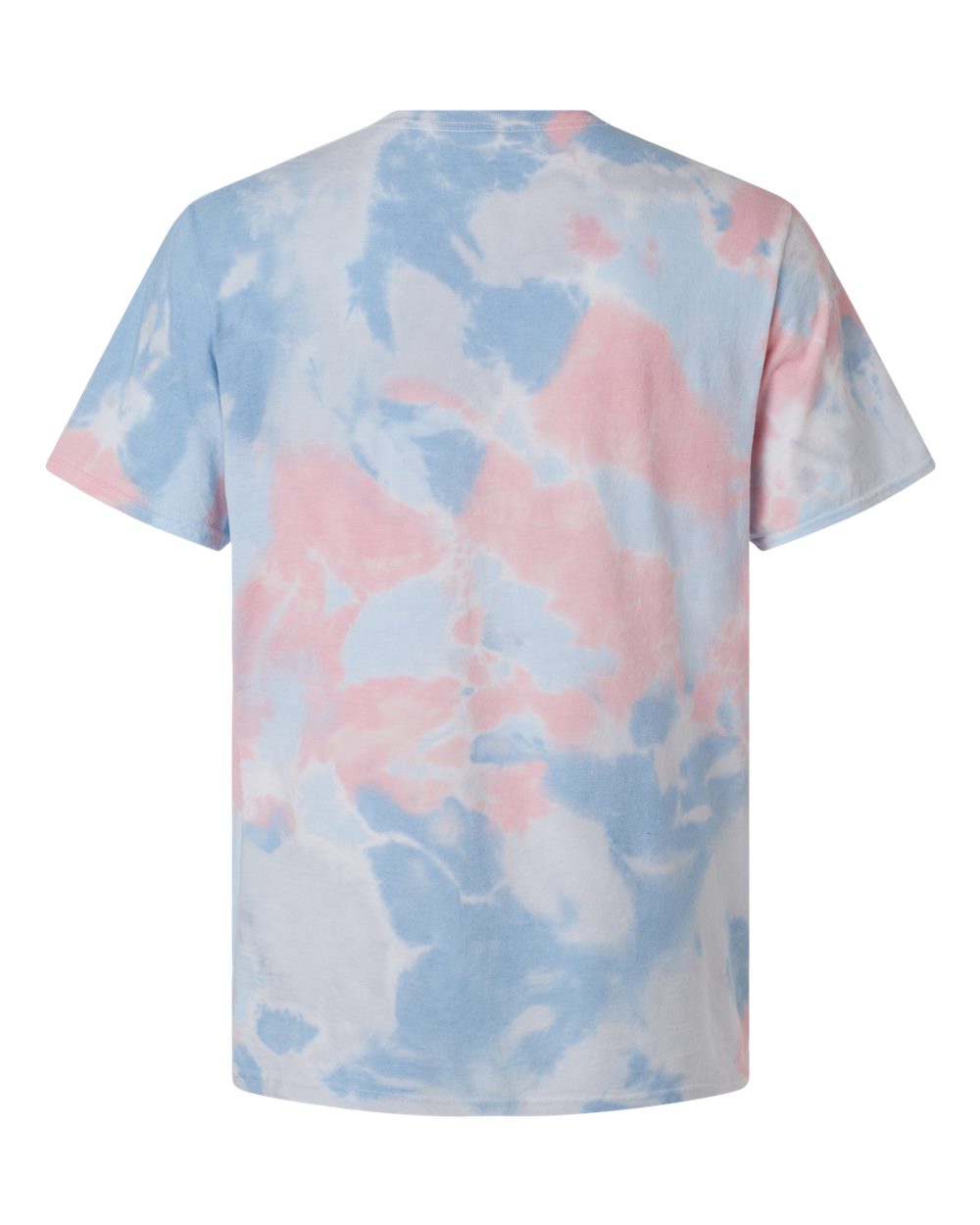 Custom tie-dye shirts in Zephyr, Colortone Vintage crumple-dyed tee, flat back