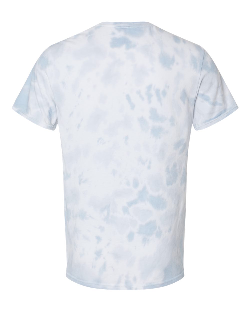 Custom tie-dye shirts in Storm, Colortone Vintage crumple-dyed tee, flat back