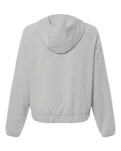Custom sun shirts, Platinum women's UPF hooded pullover, back view