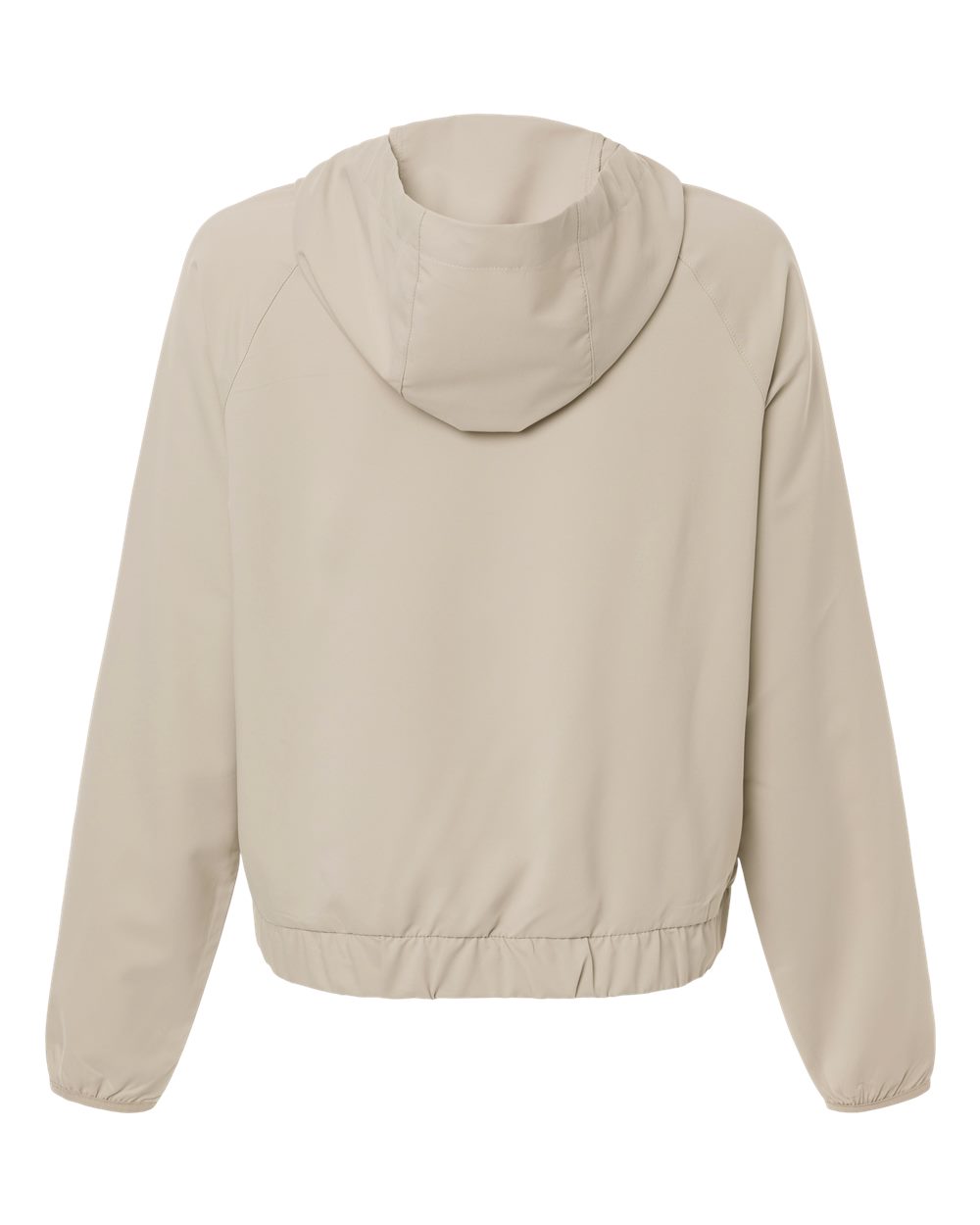 Custom sun shirts, Stone women's UPF hooded pullover, back view