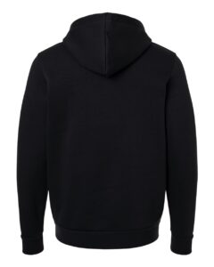 Custom team hoodies, Black / White Under Armour Icon fleece hoodie, back view